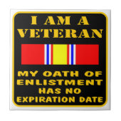 Ich bin ein Veteran, mein Eid der Eintragung ist n Fliese (Vorderseite)