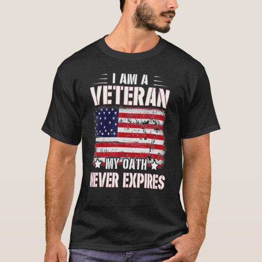 Ich bin ein Veteran, mein Eid vergeht nie T-Shirt (Vorderseite)