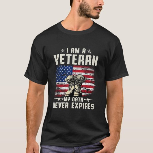 Ich bin ein Veteran, mein Eid vergeht nie T-Shirt (Vorderseite)