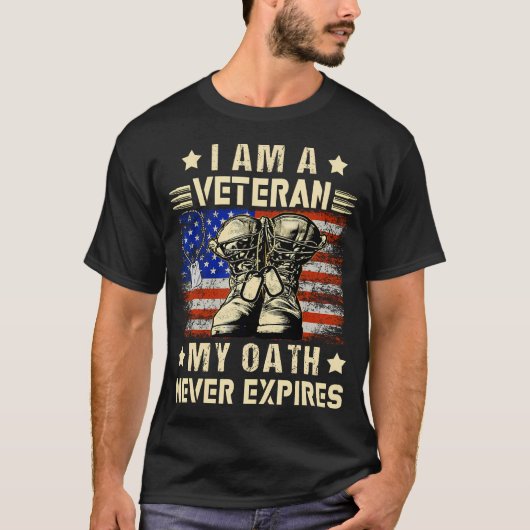 Ich bin ein Veteran mein Tod nie vergeht Veteran T T-Shirt (Vorderseite)