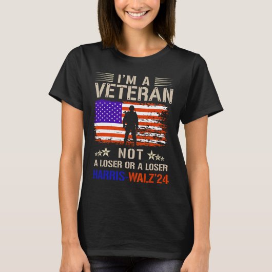Ich bin ein Veteran und kein sucker oder lockerer  T-Shirt (Vorderseite)
