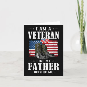 Ich bin ein Veteran wie mein Vater vor mir Amerika Karte