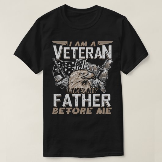 Ich bin ein Veteran wie mein Vater vor Weihnachten T-Shirt (Design vorne)
