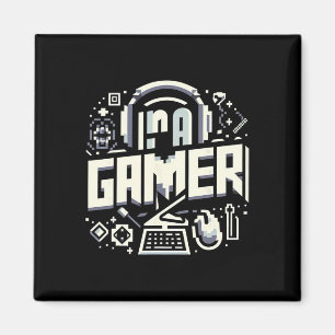 Ich bin ein Vintage-Gamer-Zubehör  Magnet