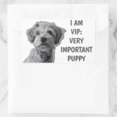 Ich bin ein VIP: Sehr wichtiger Welpe, niedlicher  Rechteckiger Aufkleber (Tasche)