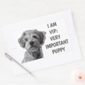 Ich bin ein VIP: Sehr wichtiger Welpe, niedlicher Rechteckiger Aufkleber (Umschlag)