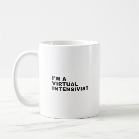 ICH BIN EIN VIRTUELLER INTENSIVIST KAFFEETASSE (Links)