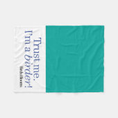 Ich bin ein Vogelbeobachter Fleecedecke (Vorderseite (Horizontal))