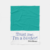 Ich bin ein Vogelbeobachter Fleecedecke (Vorderseite)