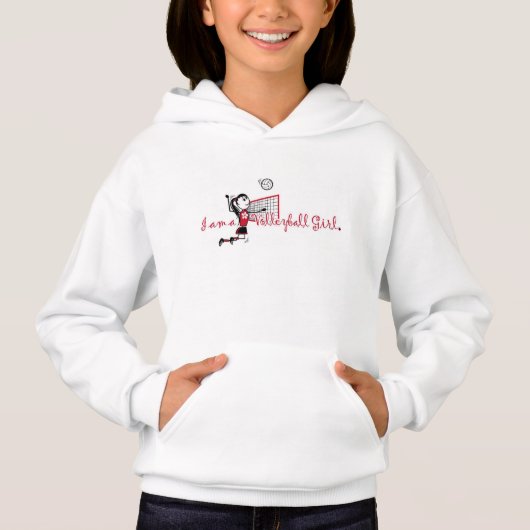 " Ich bin ein VOLLEYBALL" Girl Hoodie (Vorderseite)