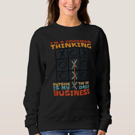 Ich bin ein Vorarbeiter, der außerhalb der Box den Sweatshirt (Vorderseite)