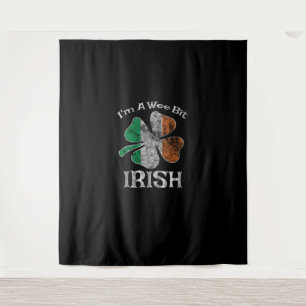Ich bin ein Wee Bit irisch Funny Irish Flag St Pat Wandteppich