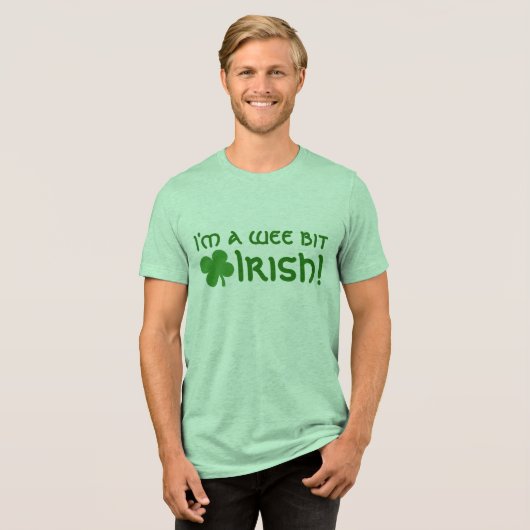 Ich bin ein Wee Bit irisch, Teil-irisch Tri-Blend Shirt (Vorderseite voll)