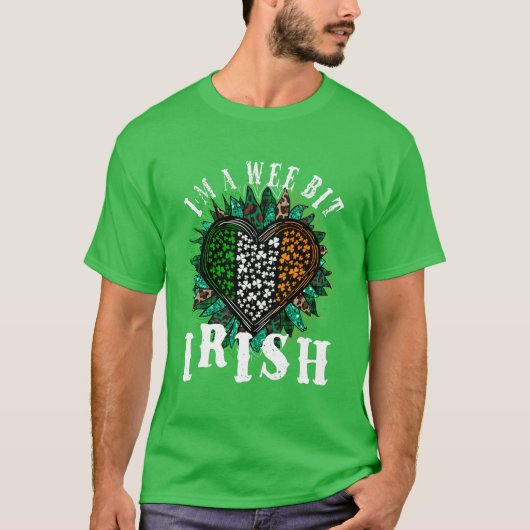 Ich bin ein Wee Bit Irish, Funny Saint Patricks Le T-Shirt (Vorderseite)