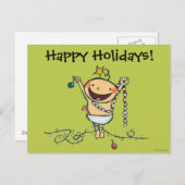 Ich bin ein Weihnachtsbaum! Feiertagspostkarte (Vorne/Hinten)