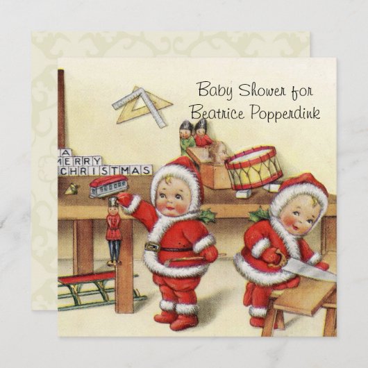 Ich bin ein Weihnachtsgeschenk Set, Duschzubehör Einladung (Vorne/Hinten)