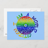 Ich bin ein Weltbürger Postkarte (Vorne/Hinten)