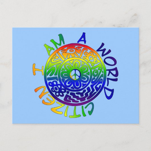 Ich bin ein Weltbürger Postkarte (Vorderseite)