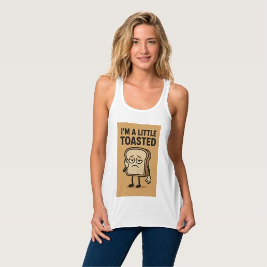 Ich bin ein wenig toasted tank top (Vorderseite Vollansicht)