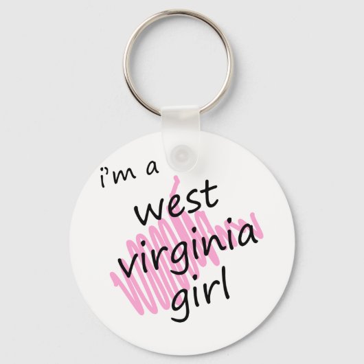 Ich bin ein West Virginia Girl Schlüsselanhänger (Vorderseite)