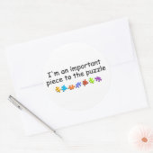 Ich bin ein wichtiger Teil des Puzzles Runder Aufkleber (Umschlag)