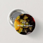Ich bin ein wilder Leser - xanthischer Knopf Button (Vorne & Hinten)