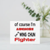 Ich bin ein Wing Chun Fighter Postkarte (Stehend Vorderseite)