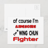 Ich bin ein Wing Chun Fighter Postkarte (Vorne/Hinten)
