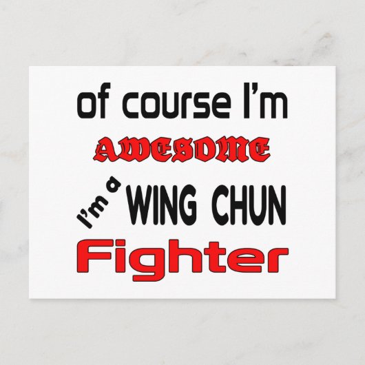 Ich bin ein Wing Chun Fighter Postkarte (Vorderseite)