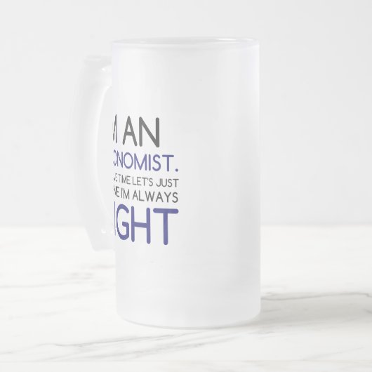 ICH BIN EIN WIRTSCHAFTSTEIN MATTGLAS BIERGLAS (Vorderseite Links)