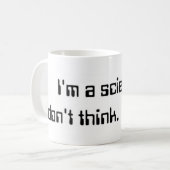 Ich bin ein Wissenschaftler. Tasse (Vorderseite Links)