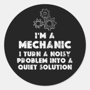 Ich bin ein witziges Mechaniker Runder Aufkleber