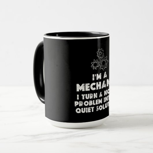 Ich bin ein witziges Mechaniker Tasse (Vorderseite Links)
