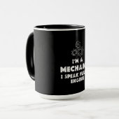 Ich bin ein witziges Mechaniker Tasse (Vorderseite Links)