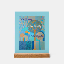 Ich bin ein Worthy-Acrylic-Zeichen Acrylschild