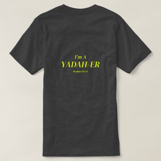 Ich bin ein Yadah-er T-Shirt (Design Rückseite)