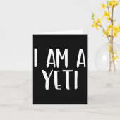 Ich bin ein Yeti Halloween, ich bin ein einfaches Karte (Gelbe Blume)