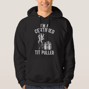 Ich bin ein zertifizierter Euter-Zieher, lustiger Hoodie