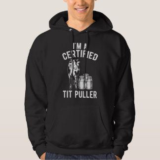 Ich bin ein zertifizierter Euter-Zieher, lustiger Hoodie