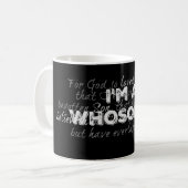 Ich bin ein Zitat von John 3.16 Bible Verse Kaffeetasse (Vorderseite Links)
