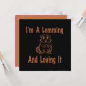 Ich bin ein Zittern und liebe es, Text in Braun Ze Karte (Vorderseite/Rückseite Beispiel)