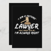 Ich bin ein zukünftiger Anwalt Einladung (Vorne/Hinten)