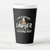 Ich bin ein zukünftiger Anwalt Milchtasse (Vorderseite)