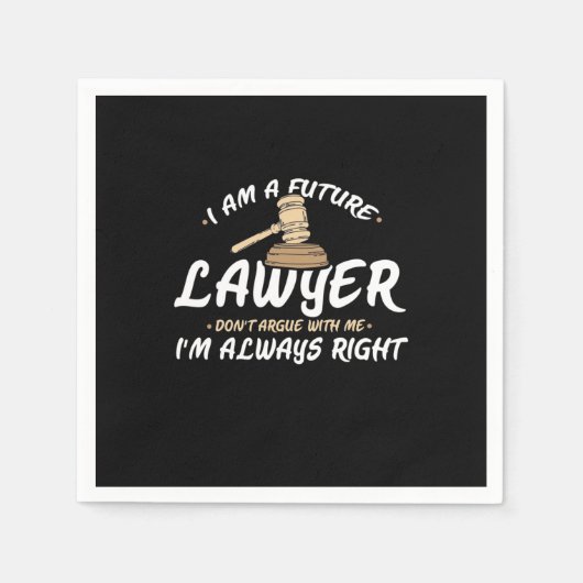 Ich bin ein zukünftiger Anwalt Serviette (Vorderseite)