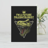 Ich bin ein zukünftiger Paläontologe Dinosaurier Einladung (Stehend Vorderseite)