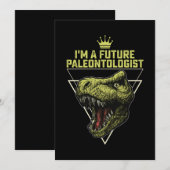Ich bin ein zukünftiger Paläontologe Dinosaurier Einladung (Vorne/Hinten)