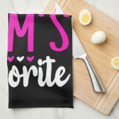 Ich bin eindeutig der Favorit der Mama Geschirrtuch (Viertel Falte)