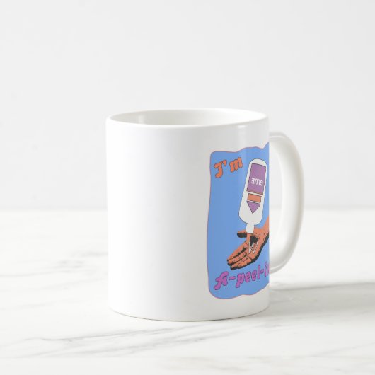 Ich bin eine A-Peel-Ing-Kleberschale Coole Nostalg Kaffeetasse (VorderseiteRechts)