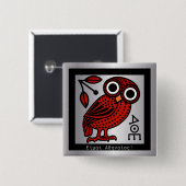 "Ich bin eine athenische Tetradrachmmünze Button (Vorne & Hinten)