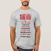 Ich bin eine Band-Mama, die entsprechend anpassbar T-Shirt (Vorderseite)